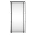 Espejo rectangular con marco metálico negro